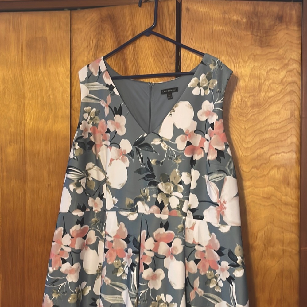 Lane Bryant 24W Floral Cocktail Dress Plus Size